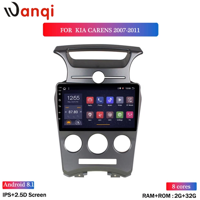 Wan qi 2G ram 32G rom 9 дюймов android 8,1 автомобильный dvd-плеер для kia Carens 2007-2011 аудио радио gps навигационная система - Цвет: Eight cores