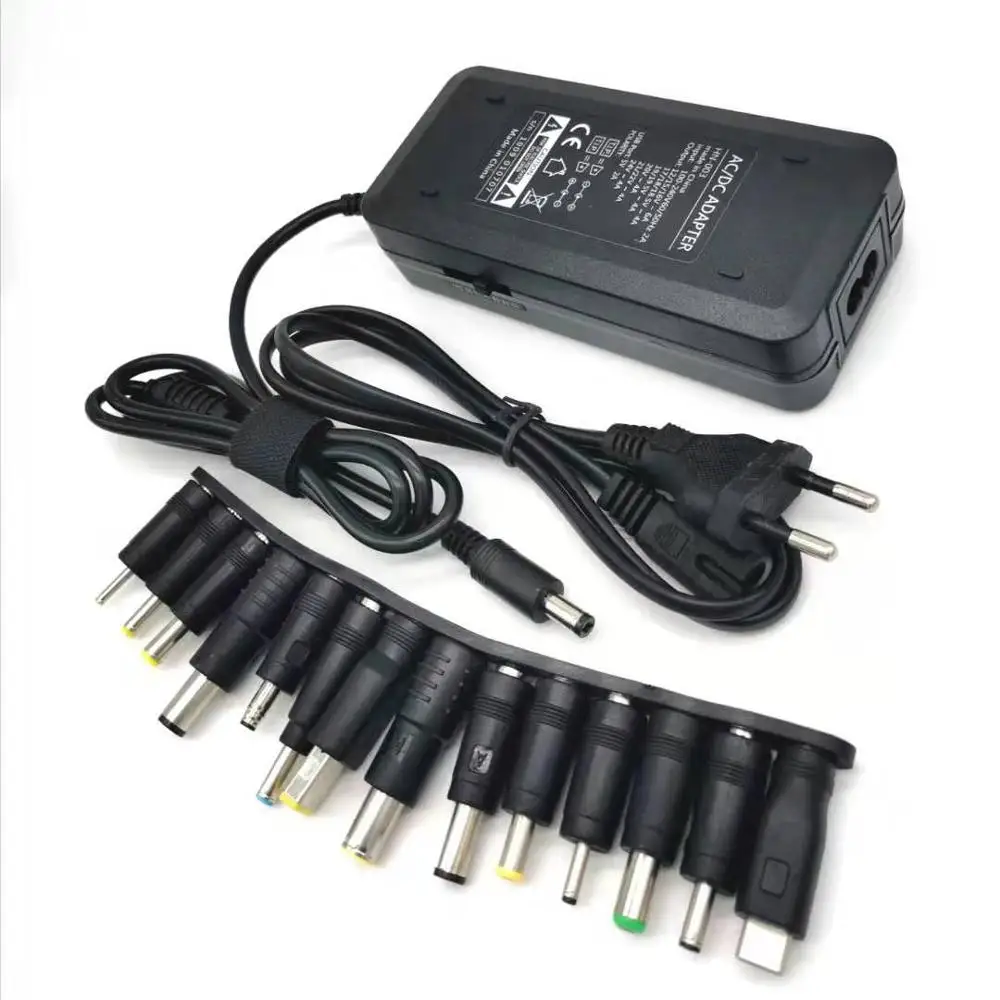 120W multifuncional Universal AC DC Cargador/adaptador de corriente 12V-24V ajustable para portátil + USB5V2.4A
