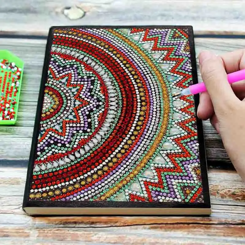 

DIY Mandala Special Shaped Diamond Painting 64 Pages A5 Notebook Diary Book Embroidery Cross Stitch Craft Gift