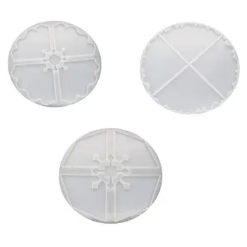 

3 Pcs/set DIY Irregular Coaster Crystal Epoxy Mould High Mirror UV Resin Molds