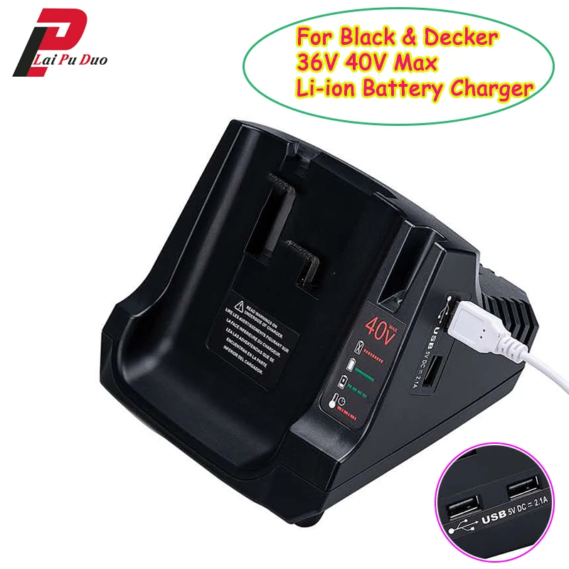 Зарядное устройство для литий-ионных аккумуляторов Black &amp Decker быстрой зарядки 36 В