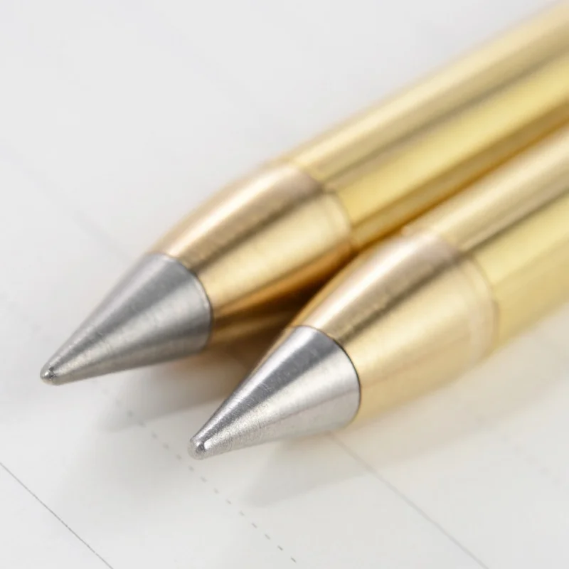 Ретро латунная безчернильная ручка из чистого латунного металла без чернил ручка медная подарочная ручка стилус вечный карандаш для путешествий на открытом воздухе