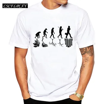 

Hot sales fashion human evolution design men t-shirt short sleeve funny tee shirts Hipster O-neck casual cool tops