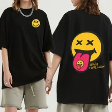 

2021 Summer Smiley Merch T Shirt Men Women Short Sleeve Funny T Shirt Harajuku Tops Clothes Streetwear Harajuku Cute Tops