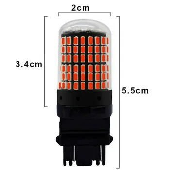 

1 Pair 360 Degrees Red Canbus Error Free LED Stop Tail Parking Lights 3057 Bulbs