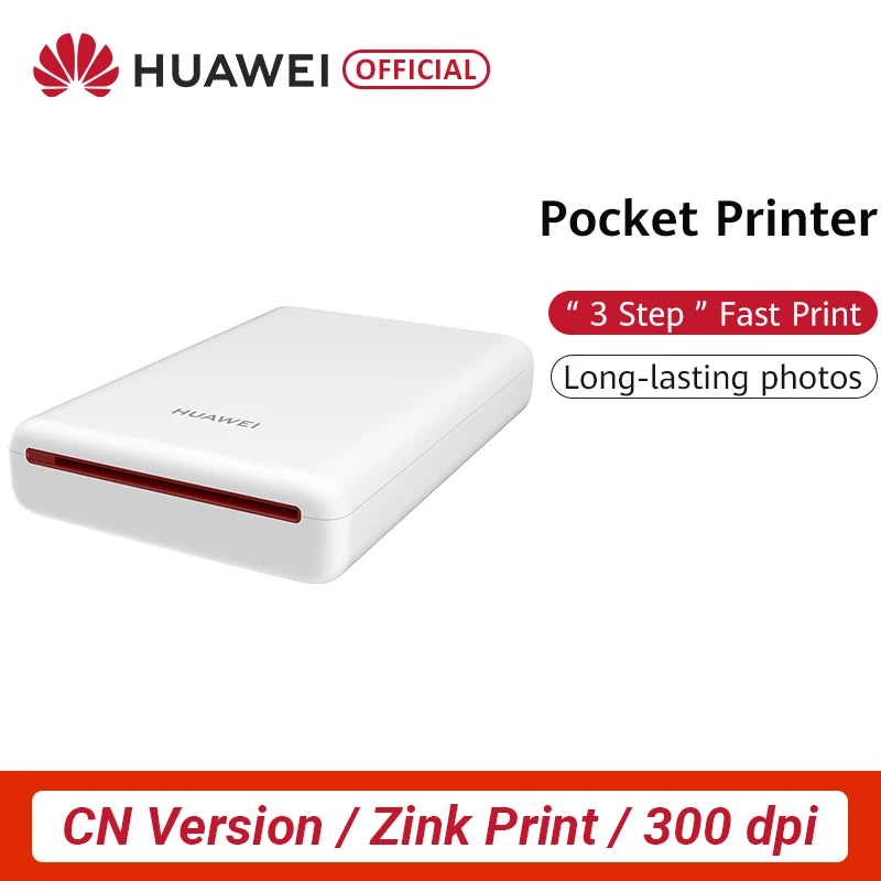 CN версия HUAWEI Honor Pocket Photo Printer Zink Портативный мини карманный AR принтер фотопринтер
