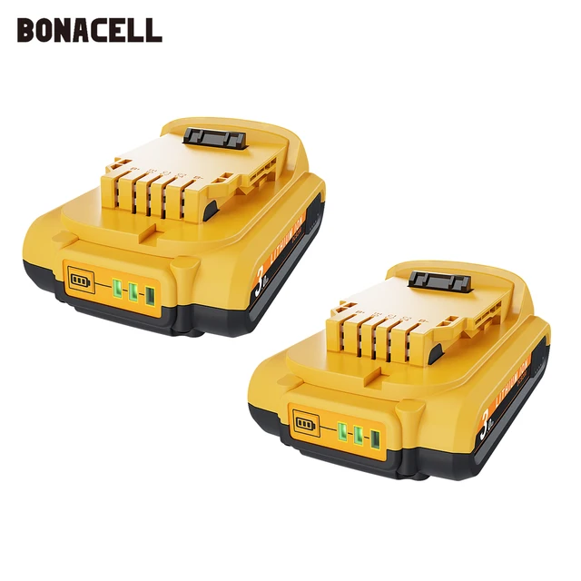 DCB200 20V Max XR 6.0Ah lithium replacement battery for DeWalt 18V DCB184 DCB200 DCB182 DCB180 DCB181 DCB182 DCB201 DCB206 L50 2 Piece 3.0Ah