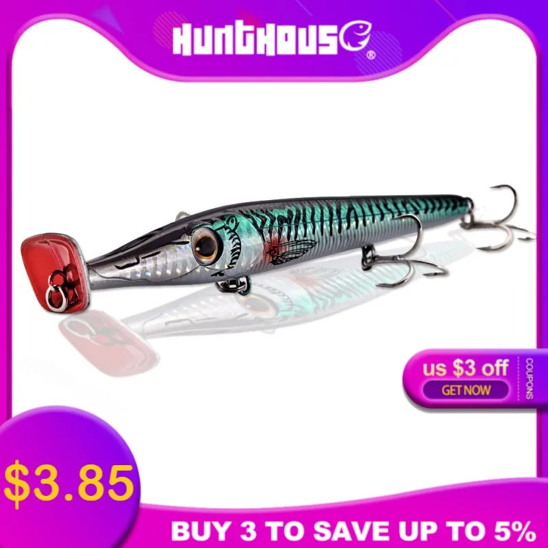 

Hunthouse new popper 150mm long cast pencil topwater floating bait for bass pike bluefish handsome wobblers needle lure zargana
