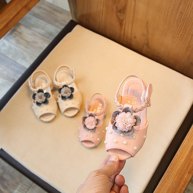 

Sandals For Girls Fish Mouth Toddler Girl Shoes Cut-Outs Summer Girls Princess Shoes Non-slip Children's Hole Shoe SYJ008