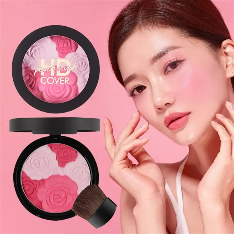 Blush Peach Pallete Face Blush Mineral Cream Shining Blusher Face Red