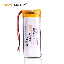 102560 3,7 V 2000 mAh литий-полимерный аккумулятор для домофона GPS DVR транспортного средства путешествия Регистратор данных Bluetooth динамик секс-игруш...