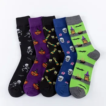

Men's Standard Sock Creative Men's All Hallows' Day Pumpkin Socks Colorful Unisex High Funny Cotton Adult Spring Trendy Socken