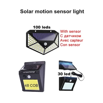 

LED Solar light 3modes solar Powered Panel PIR Motion Sensor Wall lamp Yard Fence Outdoor Path Street Garden lighting indoor hom