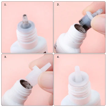 

10pcs Universal Eyelash Glue Replacement Bottle Mouth Head Convenient Extended Glue Usage Anti-blocking Eyelash Extension Tool