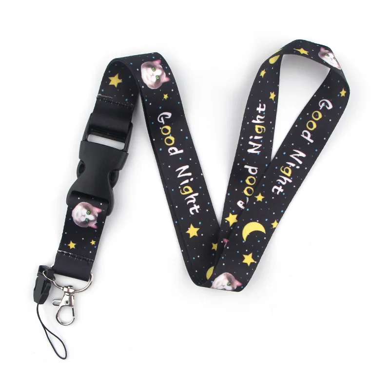 

K698 Cute Cat Neck Strap Lanyard for keys ID Card Cellphone Straps USB Badge Holder Neck Strap Hang Rope Lariat Lanyards 1PCS