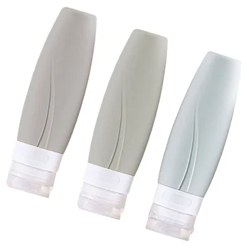 

3PCS Empty Durable Silicone Portable Refillable Bottles for Outdoor