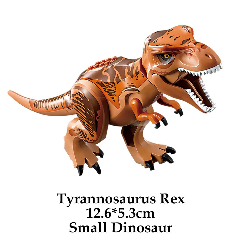 thumbnail image 1 of Bloques de construcción de dinosaurios de Jurassic World, Brutal Raptor T-Rex, Triceratops, Indominus Rex, modelo de dinosaurio Velociraptor, figuras de ladrillos, juguetes, 1 of 5