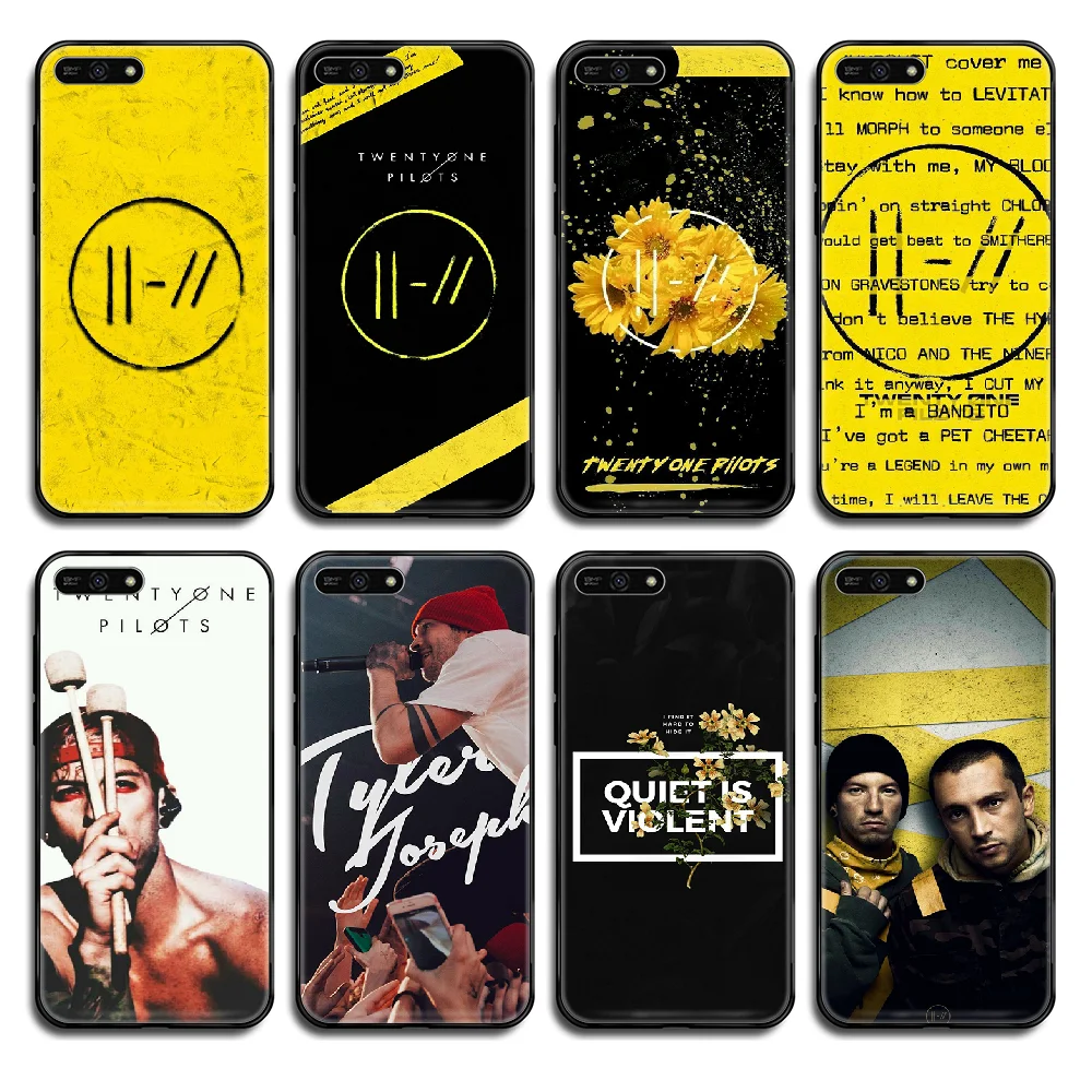 Чехол Корпус телефона Twenty One Pilots для Huawei Honor Mate 5 6 7 8 9 10 20 30 A C X Lite Pro Черный