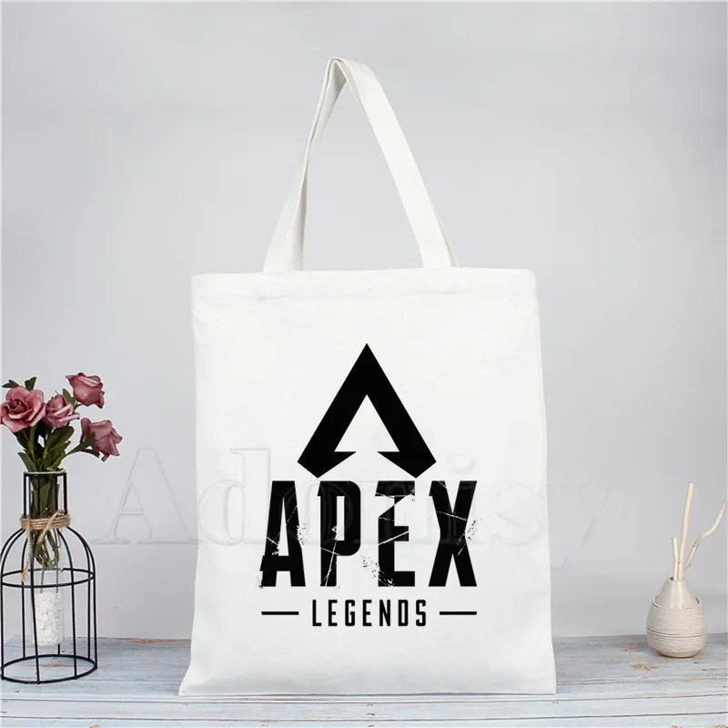 

Apex Legends Game Print Reusable Shopping Bag Women Canvas Tote Bags Printing Eco Bag Cartoon Shopper Shoulder Bags