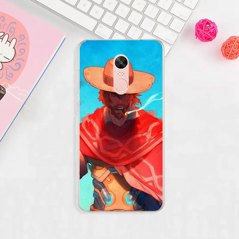 Mccree Overwatchs герой OW мягкий термополиуретановый силиконовый чехол для телефона для Xiaomi Redmi Mi Note 2 3 3S 4X 4A 5 6 5 5S 5A 6 8 A1 Pro Plus чехол-сумка