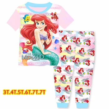 

wholesale kids pajamas children sleepwear boys super heros girls princess pyjamas pijamas cartoon nightwear clothes 3-7Y