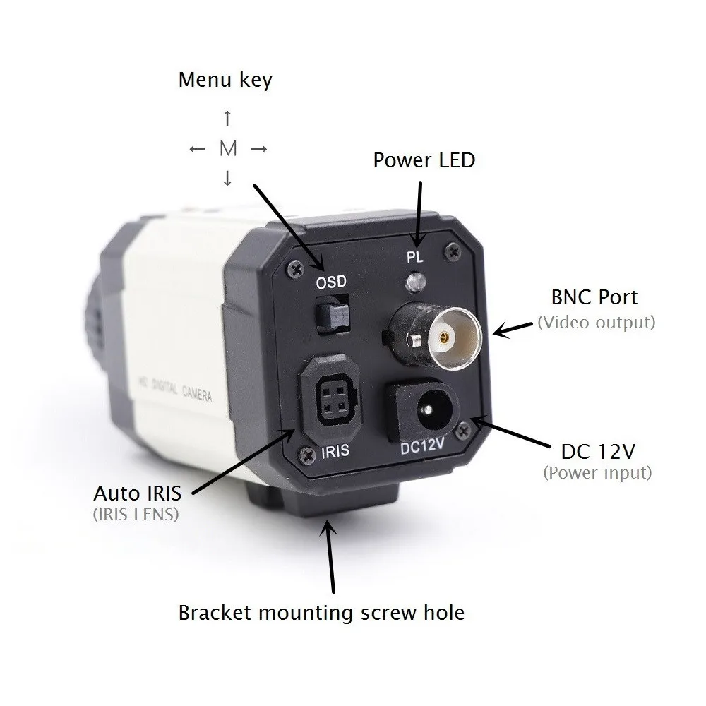 Промышленная мини CCTV Коробка камера меню OSD 1/3 &quotSony Super HAD CCD ICX638/ICX639 Effio e 600TVL для