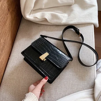 

Women's Bags Shoulder Crossbody Bag Female Fashion Crocodile Ladies High Quality Black Flap New Vacation
