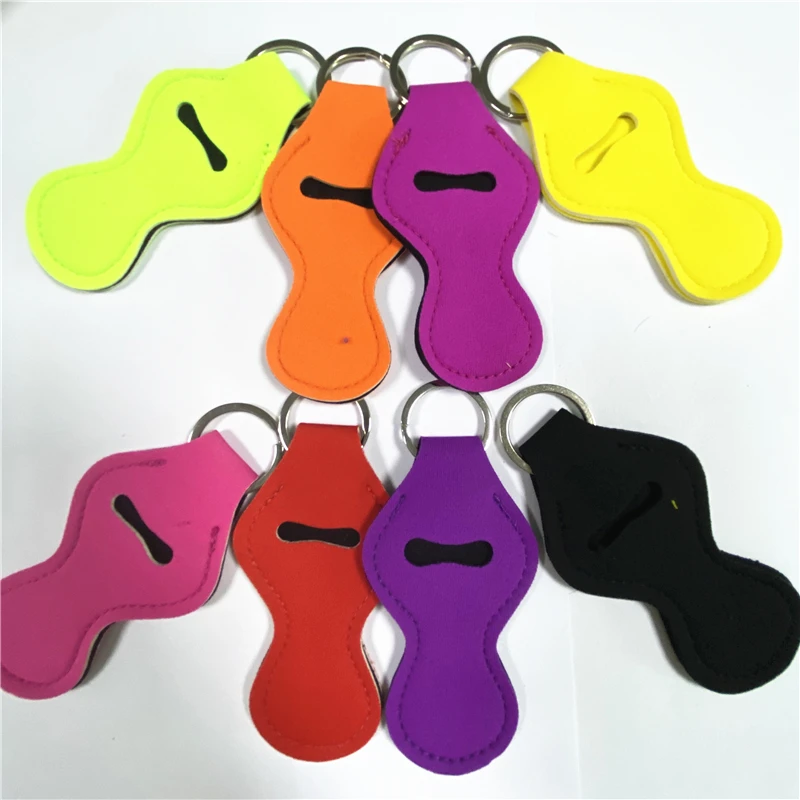 2 шт. модный тканевый цветной чехол для губной помады брелок ключей бальзам губ