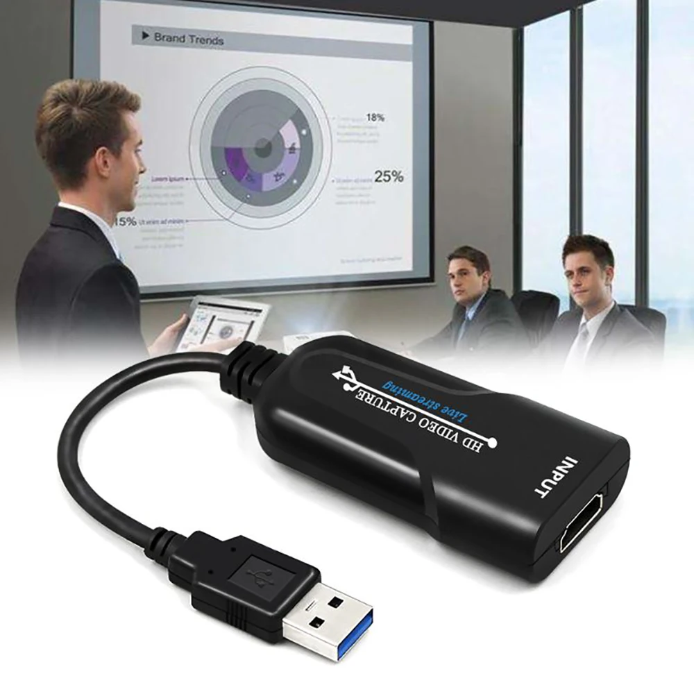 

USB to HDMI 1080P 60fps Mini Portable Video Grabber Record Card High Definition Video Capture Card For Compute/Laptop/iMac/PS4