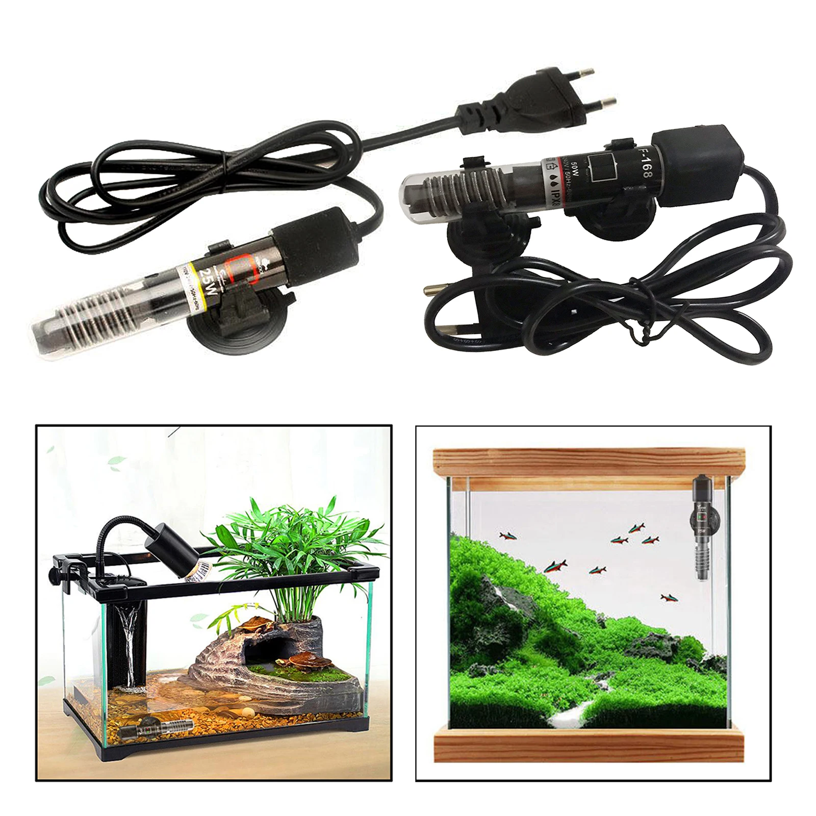 Small Aquarium Water Heater Submersible Precise Auto Thermostat EU Plug