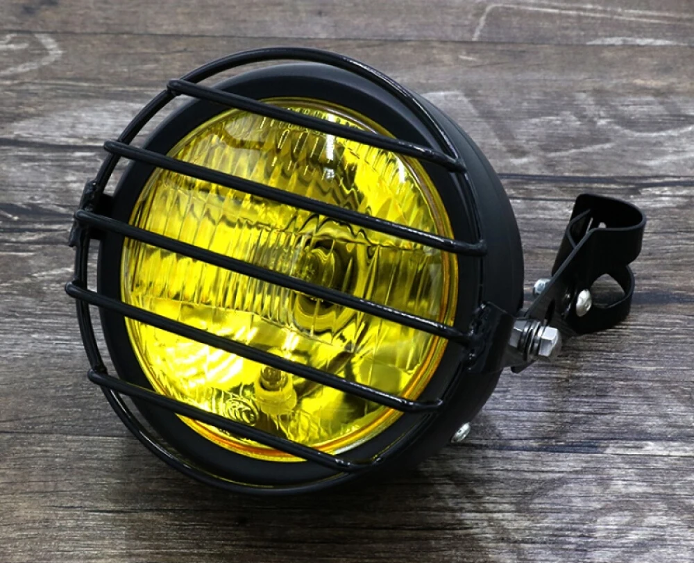 6,5 дюймов мотоциклетный головной светильник с кронштейном для гриля Hi& Lo луч DRL противотуманный светильник для Sportster Кафе Racer Bobber Choppers фара