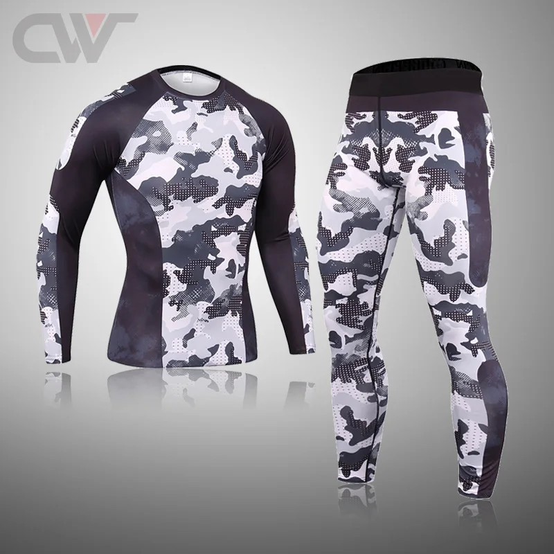Winter New Men Ski Thermal Underwear Sets Compression Sweat Quick Drying Cycling Thermo Underwear Men Clothing Long Johns 4