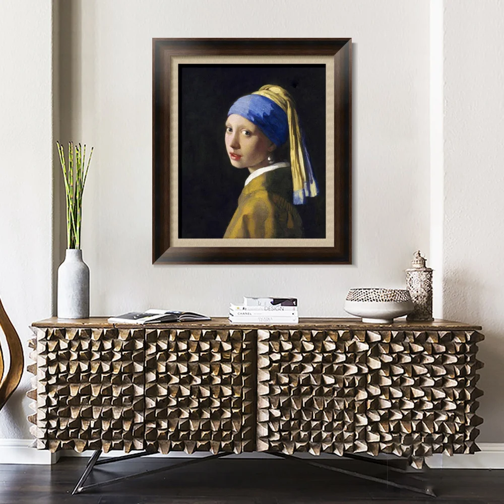 Девушка с жемчужной серьгой от Johannes Vermeer холст живопись декоративная настенная живопись холст плакат и печать картина для домашнего декора