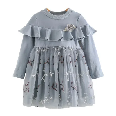 Вязаное платье принцессы для девочек; свитер; топы; платье-пачка; детская одежда для девочек; праздничное платье принцессы; одежда для детей - Цвет: 5