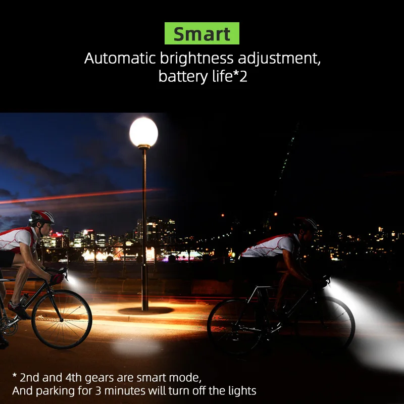 4000mAh 2000mAh Bicycle Front Light USB Rechargeable 800 Lumen LED Headlight with Horn Bike Lamp Cycling FlashLight MTB Light