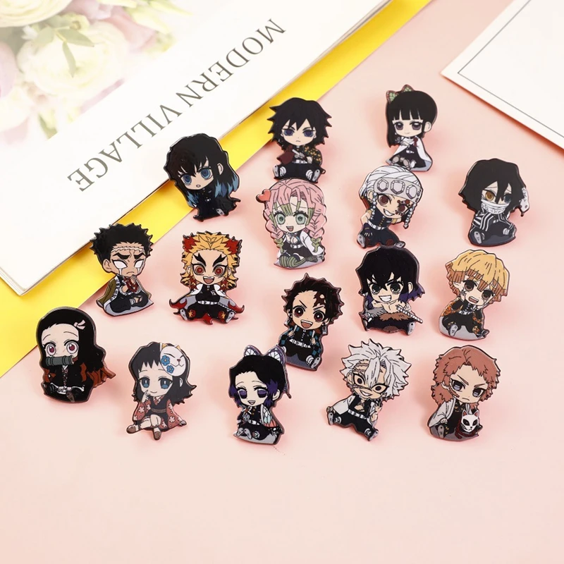 vampire costume women 2021 Demon Slayer: Kimetsu No Yaiba New Arrival Japan Anime Brooches Badge Pin Bag Pendant Gift Cosplay Backpack Clothe spider woman costume