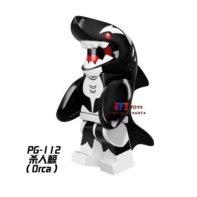 50 шт. супергерой Orca Акула серии строительные блоки, друзья для мальчика Дети игрушки Фигурки