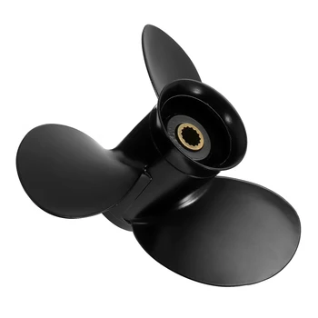 

Marine Propeller 9 1/4 x 9 For Tohatsu/Mercury Outboard 9.9-18HP 3BAB645180 / 362B641010, 48-897750A11 Aluminum Alloy Black