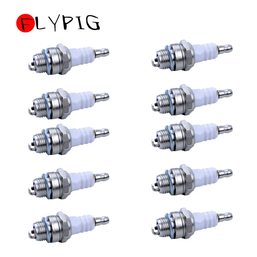 FLYPIG 10x Свеча зажигания L7T для BM6A BMR6A WS6E WS7E BPMR6A WS7F CJ7Y W20MU L7TC M6 M7 WSR6F 2 х тактный цепная