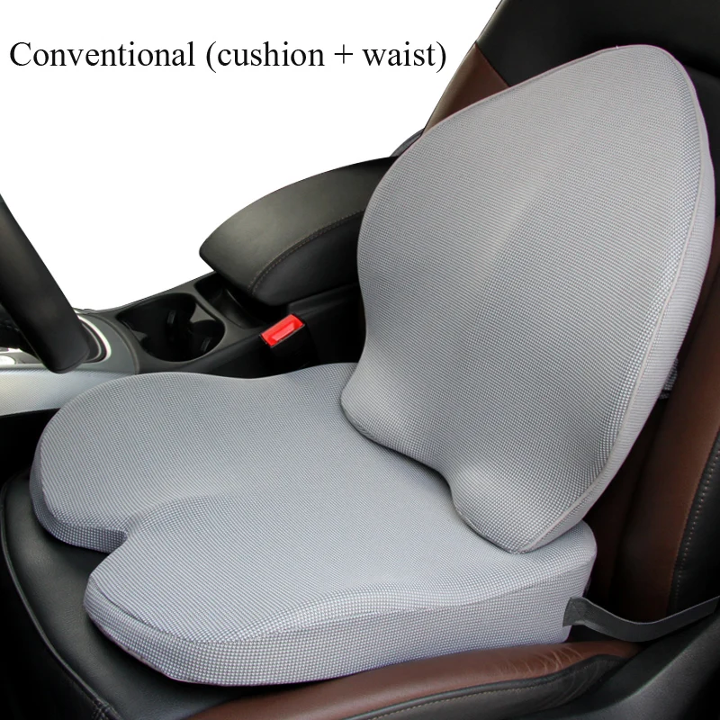 Memory Foam автомобильные сиденья, вспомогательные подушки «Booster» для взрослых, высота, женские черные чехлы для автокресла, подпорка с высокой спинкой, с ремнем безопасности - Название цвета: 4 seasons gray set
