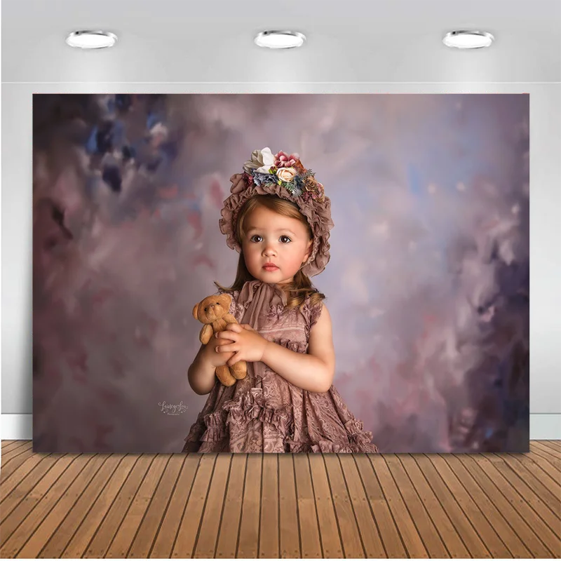 

Cute Baby Party Portrait Photography Background Flower Bear Studio Photo Backdrop Room Decoration