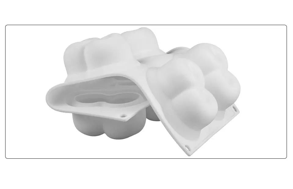 SILIKOLOVE New French Dessert Mousse Cake Silicone Mold 6 Forms Conjoined Cherry Silicone Molds Artificial Fruit Cake Decorating_03