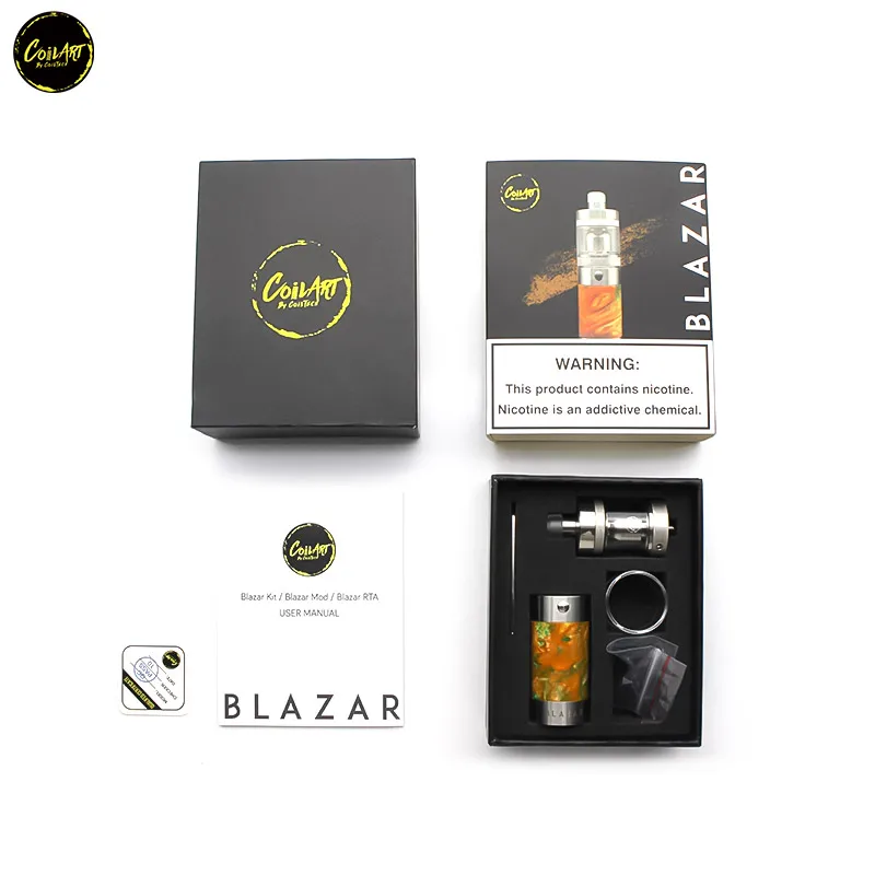 Оригинальный комплект для начинающих CoilART Blazar MTL портативный вейпа с баком 4 мл