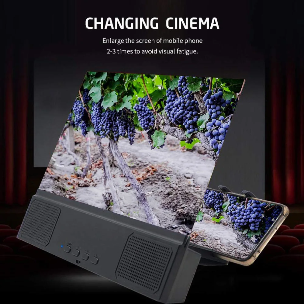 3D экран видео штатив для проектора увеличенный HD с динамиком 12 дюймов|Подставки и