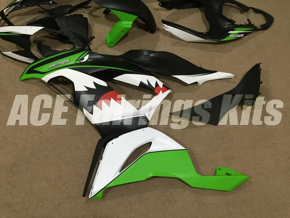 Комплект обтекателей ABS, пригодный для kawasaki Ninja ZX6R 636 2013- 13 14 15 16 17 599 6R ZX-6R, комплект кузова на заказ, матовая акула
