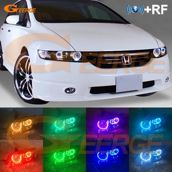 

For HONDA ODYSSEY RB1 RB2 2003-2008 XENON HEADLIGHT RF remote Bluetooth APP Multi-Color Ultra bright RGB LED Angel Eyes kit