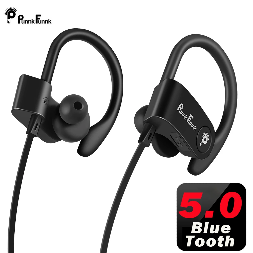Беспроводные наушники PunnkFunnk bluetooth 5 0 глубокие басы стерео гарнитура с крючком
