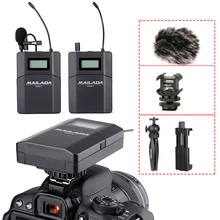2019 Mailada WM8 Wireless UHF DSLR Camera Microphone System On Camera Lavalier Lapel Mic Receiver Transmitter цена 2019 Mailada WM8 Wireless UHF DSLR Camera Microphone System On Camera Lavalier Lapel Mic Receiver Transmitter цены онлайн