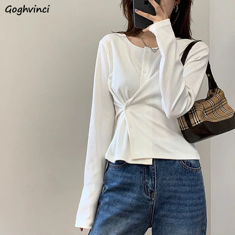 Футболка женская асимметричная с длинным рукавом офисный Универсальный