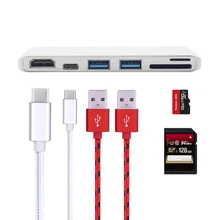 Многофункциональный USB C 3,0 концентратор тип-c до 4K* 2K HDMI зарядка кард-ридер адаптер для MacBook Pro